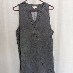 4/$20 Sandy & Sid Sleeveless Black and White Stripped Blouse XL